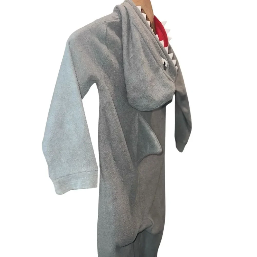 Lily & Dan Shark Hooded Fleece One-Piece Pajamas Costume XS